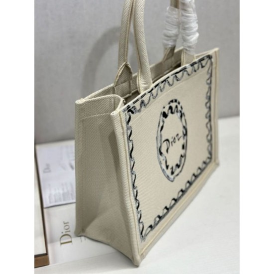 Replica fedele Borsa shopping Dior Book Tote Rosa Wave con tracolla Imitazione Fake