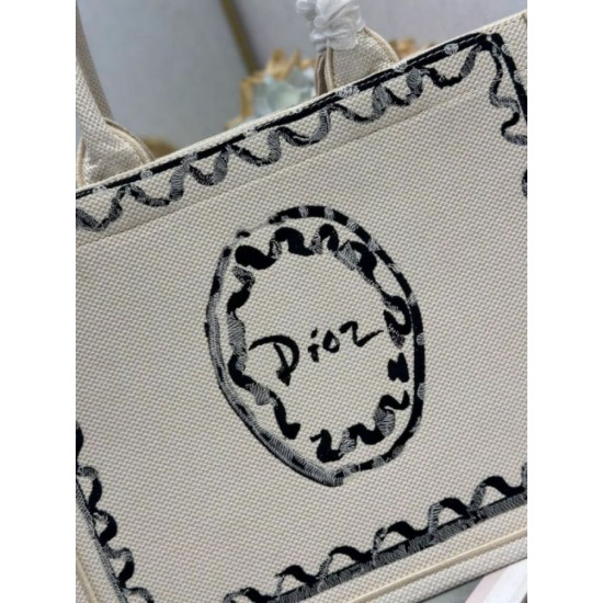 Replica fedele Borsa shopping Dior Book Tote Rosa Wave con tracolla Imitazione Fake