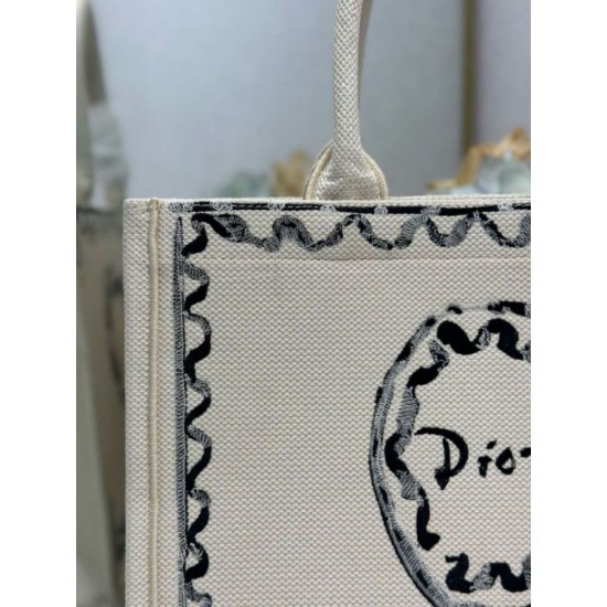Replica fedele Borsa shopping Dior Book Tote Rosa Wave con tracolla Imitazione Fake