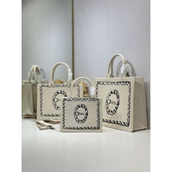 Replica fedele Borsa shopping Dior Book Tote Rosa Wave con tracolla Imitazione Fake