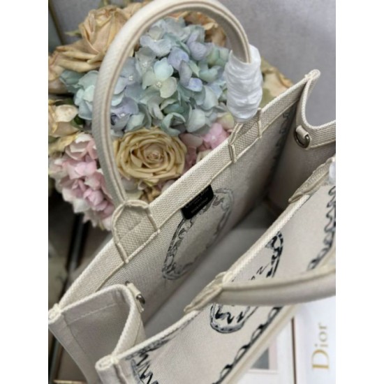 Replica fedele Borsa shopping Dior Book Tote Rosa Wave con tracolla Imitazione Fake