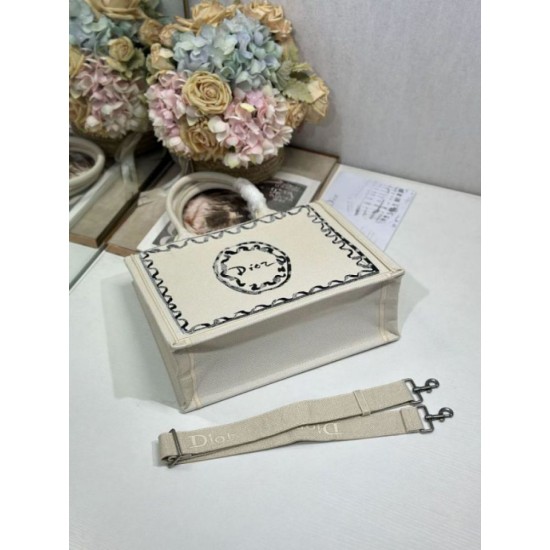 Replica fedele Borsa shopping Dior Book Tote Rosa Wave con tracolla Imitazione Fake