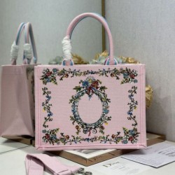 Replica fedele Borsa shopping Dior Book Tote Beige Wave con tracolla Imitazione Fake