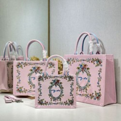 Replica fedele Borsa shopping Dior Book Tote Beige Wave con tracolla Imitazione Fake