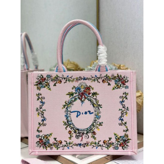 Replica fedele Borsa shopping Dior Book Tote Beige Wave con tracolla Imitazione Fake