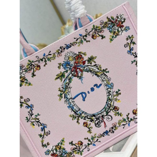 Replica fedele Borsa shopping Dior Book Tote Beige Wave con tracolla Imitazione Fake