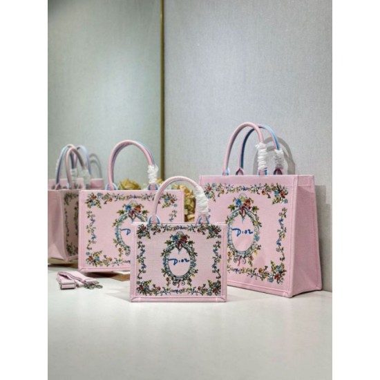 Replica fedele Borsa shopping Dior Book Tote Beige Wave con tracolla Imitazione Fake