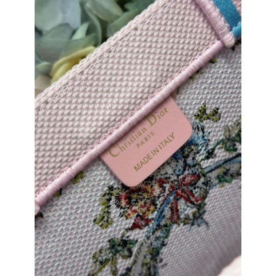 Replica fedele Borsa shopping Dior Book Tote Beige Wave con tracolla Imitazione Fake