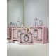 Replica fedele Borsa shopping Dior Book Tote Beige Wave con tracolla Imitazione Fake