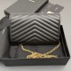 Replica di alta qualità Portafoglio a catena YSL Saint Laurent Envelope nero oro Replica perfetta Portafoglio a catena YSL Saint Laurent Envelope nero oro Imitazione Fake