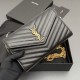 Replica di alta qualità Portafoglio a catena YSL Saint Laurent Envelope nero oro Replica perfetta Portafoglio a catena YSL Saint Laurent Envelope nero oro Imitazione Fake