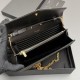 Replica di alta qualità Portafoglio a catena YSL Saint Laurent Envelope nero oro Replica perfetta Portafoglio a catena YSL Saint Laurent Envelope nero oro Imitazione Fake