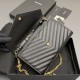 Replica di alta qualità Portafoglio a catena YSL Saint Laurent Envelope nero oro Replica perfetta Portafoglio a catena YSL Saint Laurent Envelope nero oro Imitazione Fake