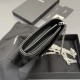 Replica di alta qualità Portafoglio a catena YSL Saint Laurent Envelope pelle originale nero argento Replica perfetta Portafoglio a catena YSL Saint Laurent Envelope pelle originale nero argento Imitazione Fake