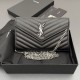 Replica di alta qualità Portafoglio a catena YSL Saint Laurent Envelope pelle originale nero argento Replica perfetta Portafoglio a catena YSL Saint Laurent Envelope pelle originale nero argento Imitazione Fake