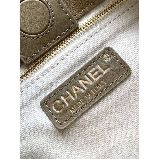 Replica perfetta Borsa a mano Chanel 26S AS6268  scamosciata con tracolla larga grigio Imitazione Fake