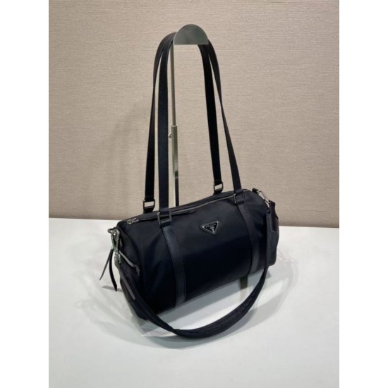 Replica perfetta Borse Valigia Prada 1BB154 nylon Nero Imitazione Fake