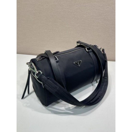 Replica perfetta Borse Valigia Prada 1BB154 nylon Nero Imitazione Fake