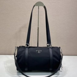 Replica perfetta Borse Valigia Prada 1BB154 nylon Nero Imitazione Fake