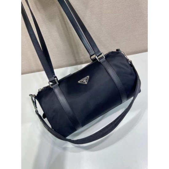 Replica perfetta Borse Valigia Prada 1BB154 nylon Nero Imitazione Fake