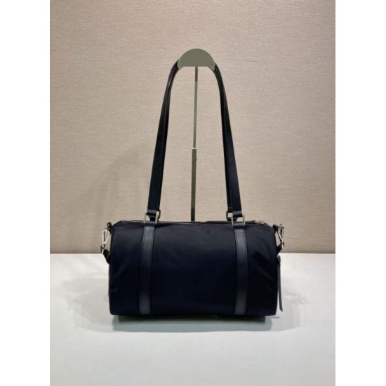 Replica perfetta Borse Valigia Prada 1BB154 nylon Nero Imitazione Fake