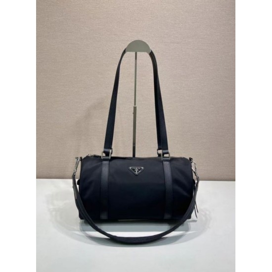 Replica perfetta Borse Valigia Prada 1BB154 nylon Nero Imitazione Fake