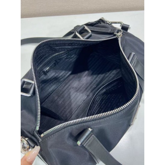 Replica perfetta Borse Valigia Prada 1BB154 nylon Nero Imitazione Fake