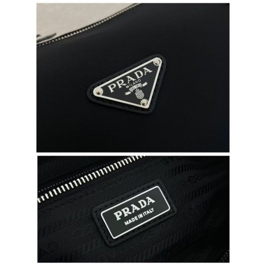 Replica perfetta Borse Valigia Prada 1BB154 nylon Nero Imitazione Fake