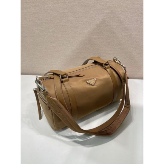 Replica di alta qualità Borse Valigia Prada 1BB154 nylon Marrone Replica perfetta Borse Valigia Prada 1BB154 nylon Marrone Imitazione Fake