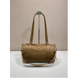Replica perfetta Borse Valigia Prada 1BB154 nylon Marrone Imitazione Fake