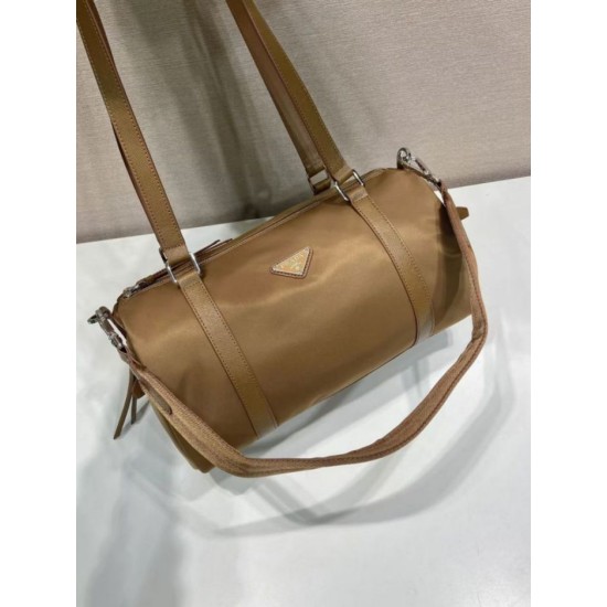 Replica di alta qualità Borse Valigia Prada 1BB154 nylon Marrone Replica perfetta Borse Valigia Prada 1BB154 nylon Marrone Imitazione Fake