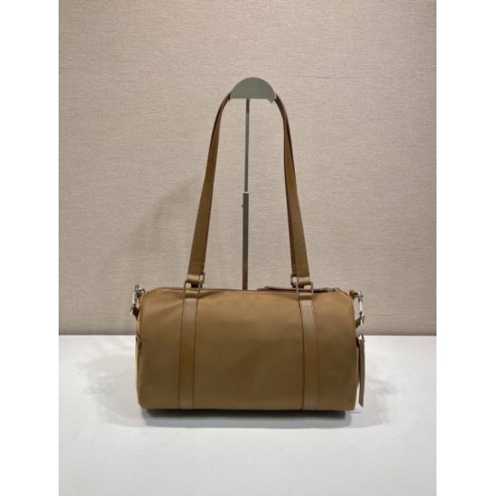 Replica di alta qualità Borse Valigia Prada 1BB154 nylon Marrone Replica perfetta Borse Valigia Prada 1BB154 nylon Marrone Imitazione Fake