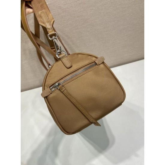 Replica di alta qualità Borse Valigia Prada 1BB154 nylon Marrone Replica perfetta Borse Valigia Prada 1BB154 nylon Marrone Imitazione Fake