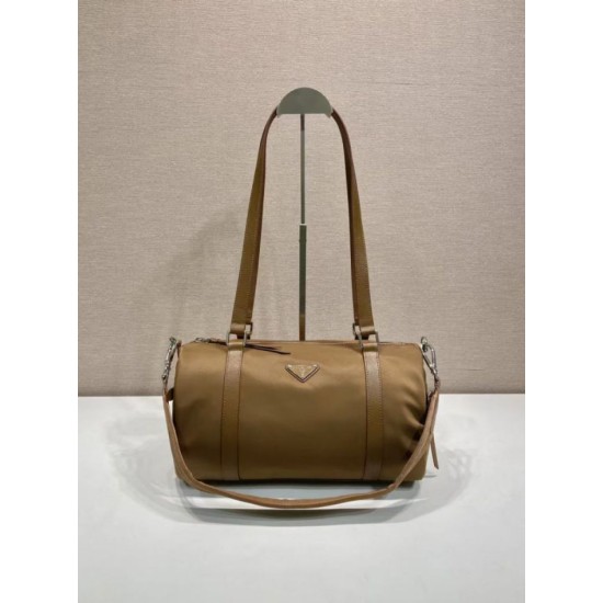 Replica di alta qualità Borse Valigia Prada 1BB154 nylon Marrone Replica perfetta Borse Valigia Prada 1BB154 nylon Marrone Imitazione Fake
