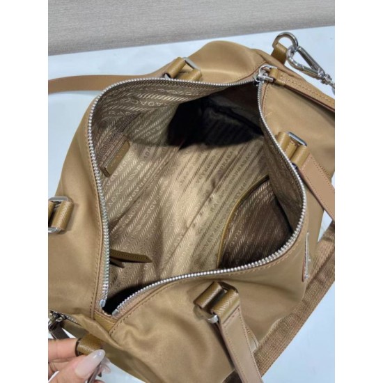 Replica di alta qualità Borse Valigia Prada 1BB154 nylon Marrone Replica perfetta Borse Valigia Prada 1BB154 nylon Marrone Imitazione Fake