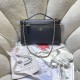Replica di alta qualità Borsa Chanel Vanity con catena 29cm AS6473 Nera Replica perfetta Borsa Chanel Vanity con catena 29cm AS6473 Nera Imitazione Fake