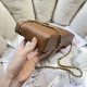 Replica di alta qualità Borsa Chanel Vanity con catena 23cm AS5347 Marrone Replica perfetta Borsa Chanel Vanity con catena 23cm AS5347 Marrone Imitazione Fake
