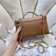 Replica di alta qualità Borsa Chanel Vanity con catena 23cm AS5347 Marrone Replica perfetta Borsa Chanel Vanity con catena 23cm AS5347 Marrone Imitazione Fake