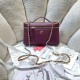 Replica di alta qualità Borsa Chanel Vanity con catena 23cm AS5347 Rosso Replica perfetta Borsa Chanel Vanity con catena 23cm AS5347 Rosso Imitazione Fake