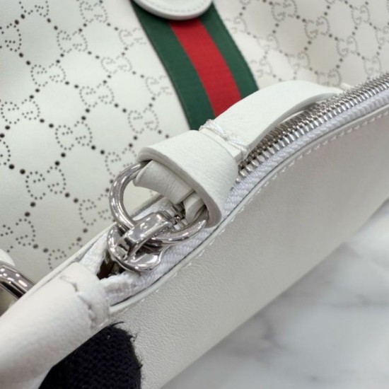 Replica di alta qualità Borsa grande Gucci Giglio traforata GG 853971 bianca Replica perfetta Borsa grande Gucci Giglio traforata GG 853971 bianca Imitazione Fake