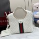 Replica perfetta Borsa piccola Gucci Giglio traforata GG 860845 bianca Imitazione Fake