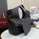 Replica perfetta Borsa grande Gucci Giglio 853971 traforata GG  Nero Imitazione Fake