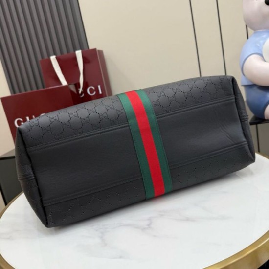 Replica perfetta Borsa grande Gucci Giglio 853971 traforata GG  Nero Imitazione Fake