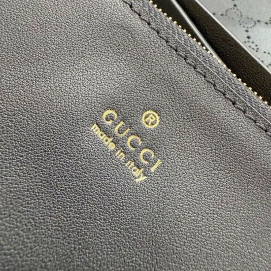 Replica perfetta Borsa grande Gucci Giglio 853971 traforata GG  Nero Imitazione Fake