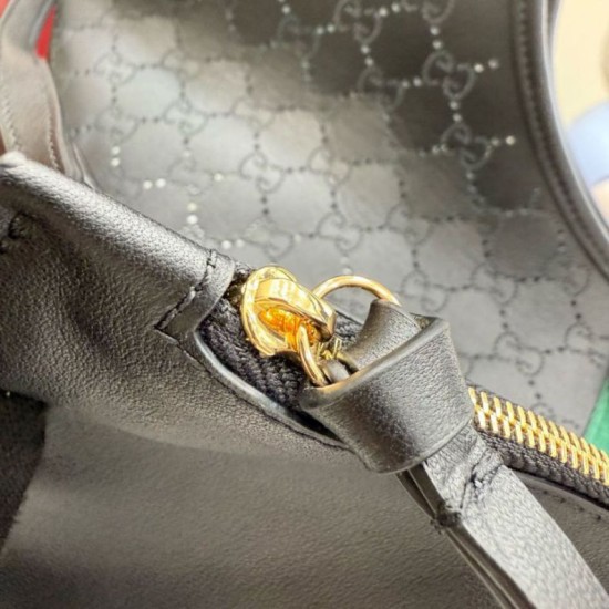 Replica perfetta Borsa grande Gucci Giglio 853971 traforata GG  Nero Imitazione Fake