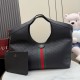 Replica perfetta Borsa grande Gucci Giglio 853971 traforata GG  Nero Imitazione Fake