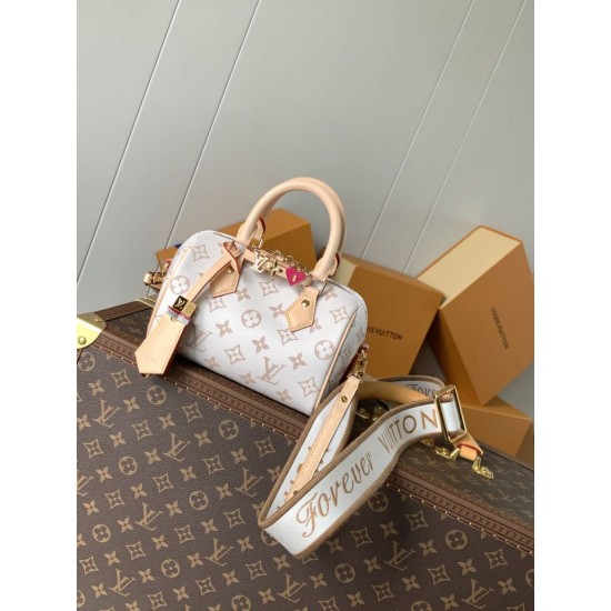 Replica perfetta Borsa Speedy 18 LV M24606 M46970 M24474 Bianco Imitazione Falsa