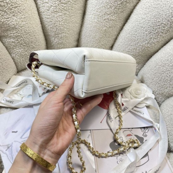Replica di lusso Borsa shopping Chanel 26A AS6392 bianca Apertura a forma V Replica perfetta Borsa shopping Chanel 26A AS6392 bianca Apertura a forma V Imitazione Falsa