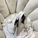 Replica di lusso Borsa shopping Chanel 26A AS6392 bianca Apertura a forma V Replica perfetta Borsa shopping Chanel 26A AS6392 bianca Apertura a forma V Imitazione Falsa