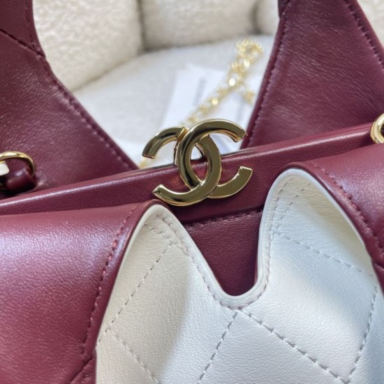 Replica di lusso Borsa shopping Chanel 26A AS6392 bianca Apertura a forma V Replica perfetta Borsa shopping Chanel 26A AS6392 bianca Apertura a forma V Imitazione Falsa